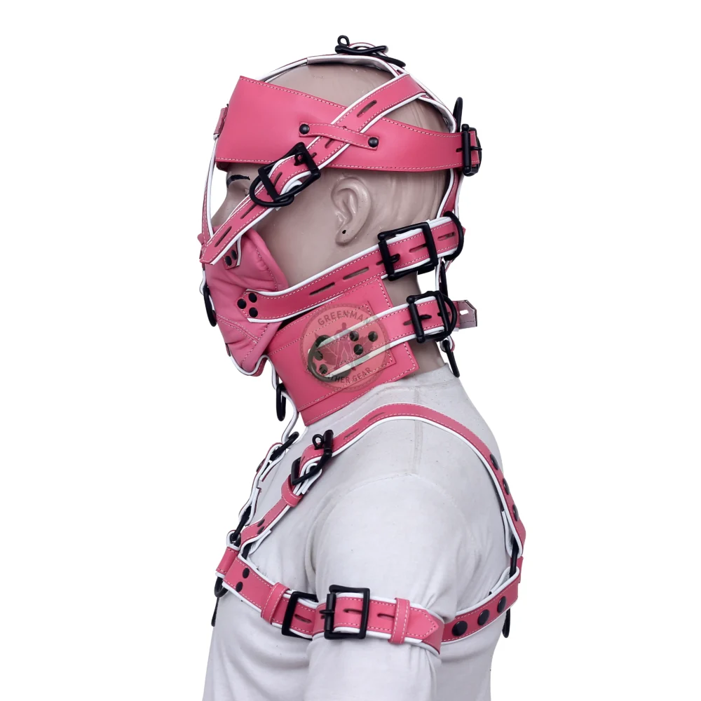 Leather Restraint Muzzle, Leather Muzzle Gag, Leather BDSM Gag