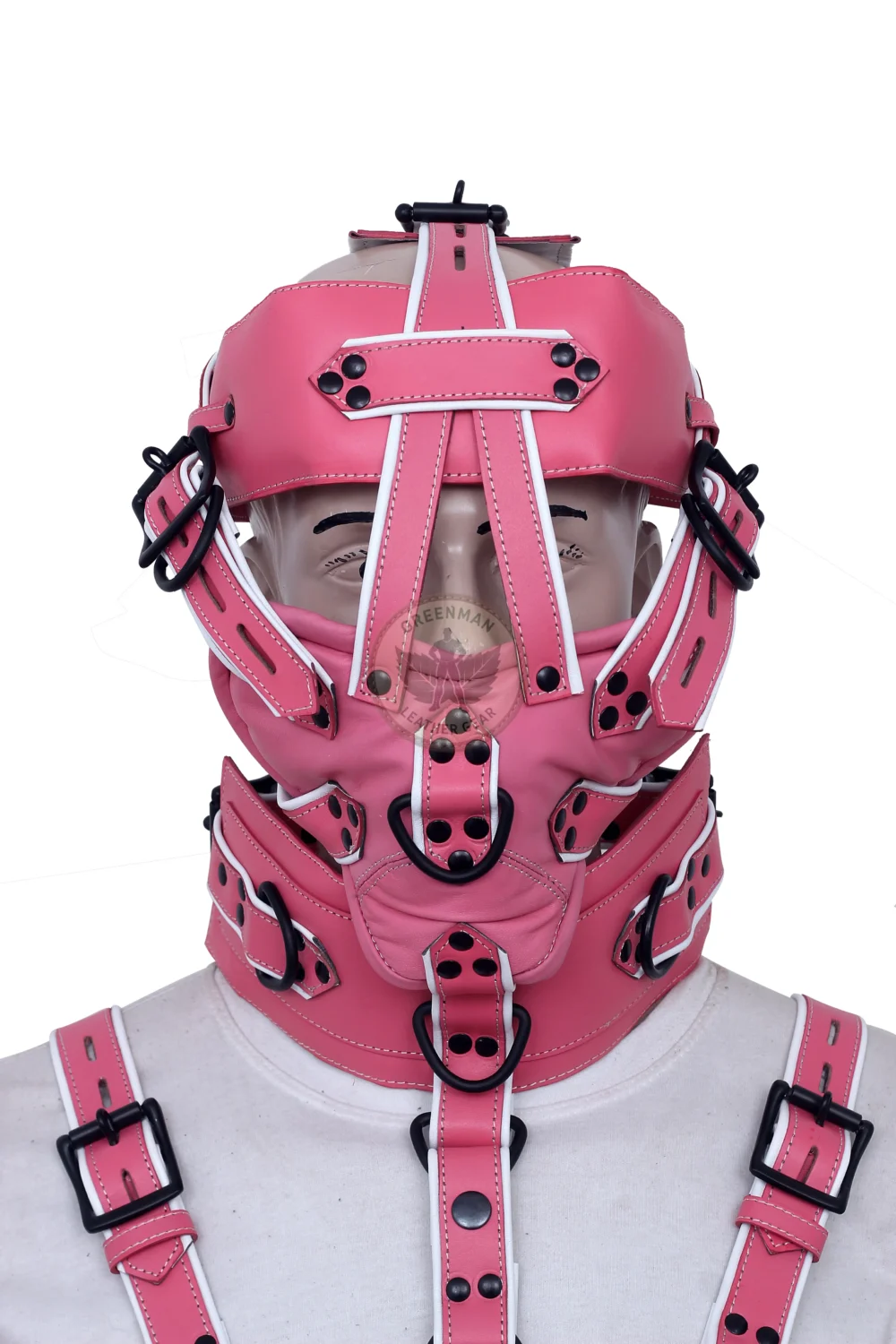 Leather Restraint Muzzle, Leather Muzzle Gag, Leather BDSM Gag