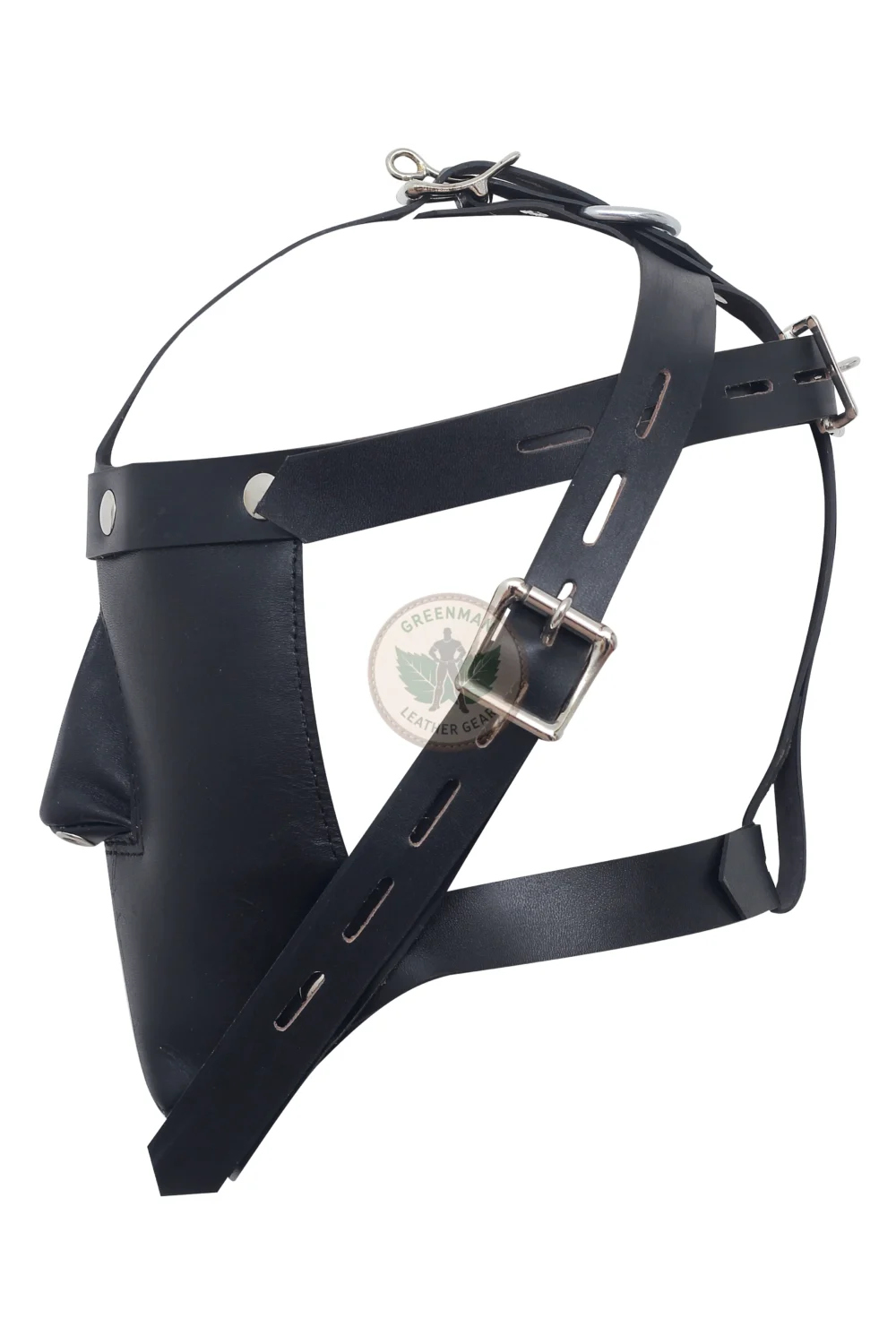 Leather Restraint Muzzle, Leather Muzzle Gag, Leather BDSM Gag