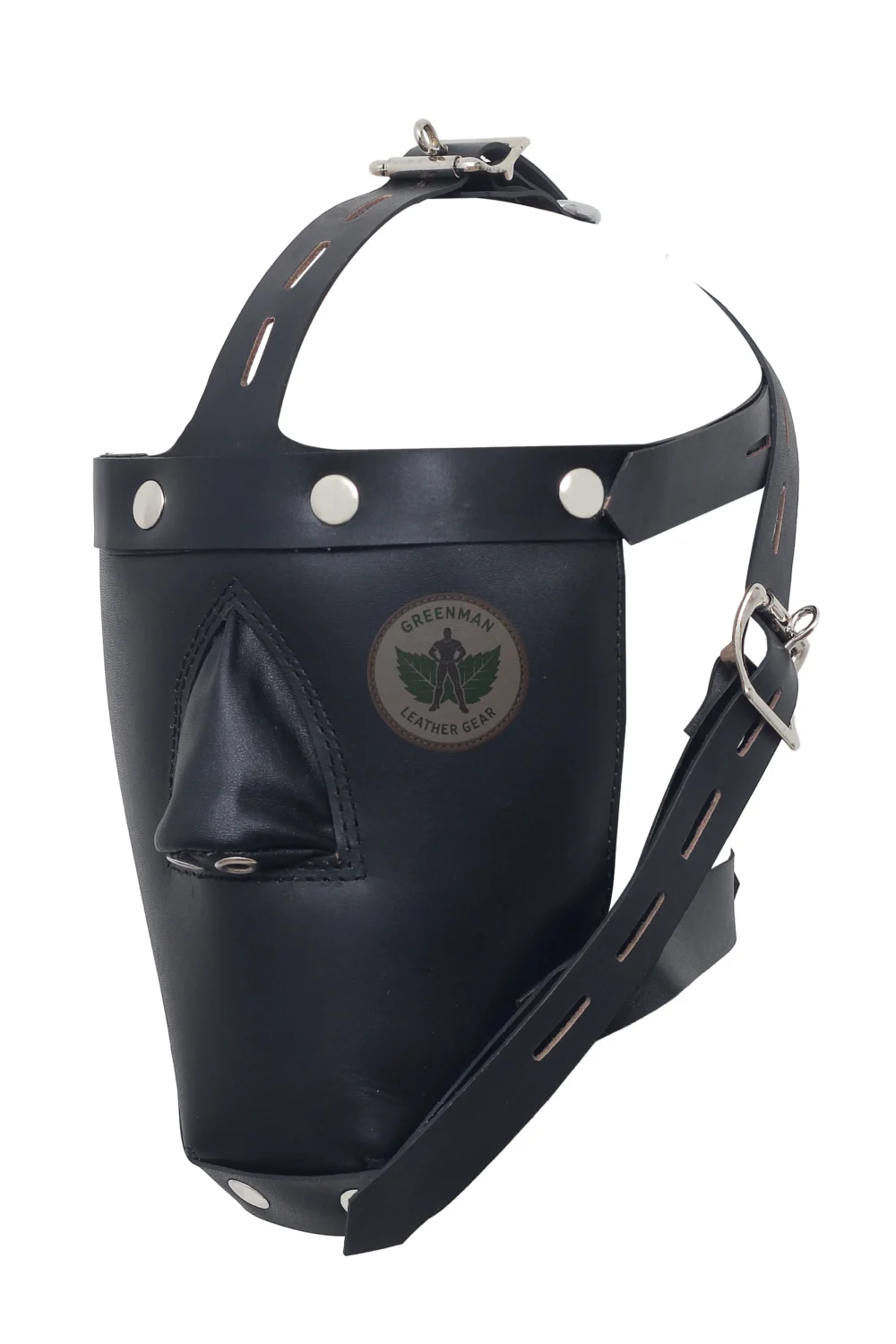 Leather Restraint Muzzle, Leather Muzzle Gag, Leather BDSM Gag