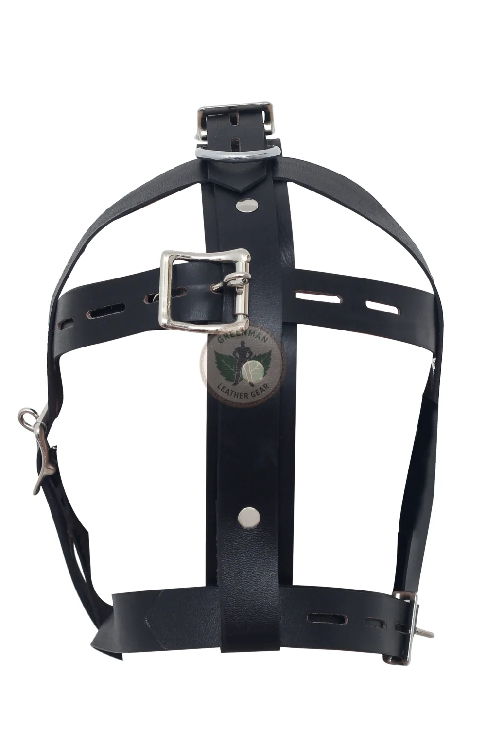Leather Restraint Muzzle, Leather Muzzle Gag, Leather BDSM Gag