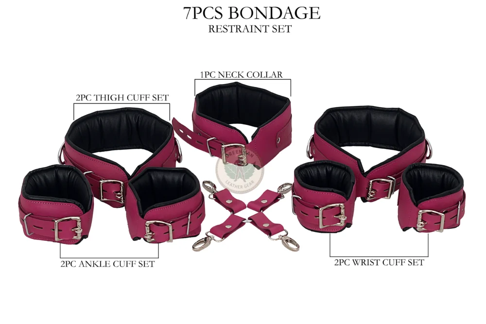 Leather Handcuffs, Leather ankle cuffs, leather BDSM handcuffs