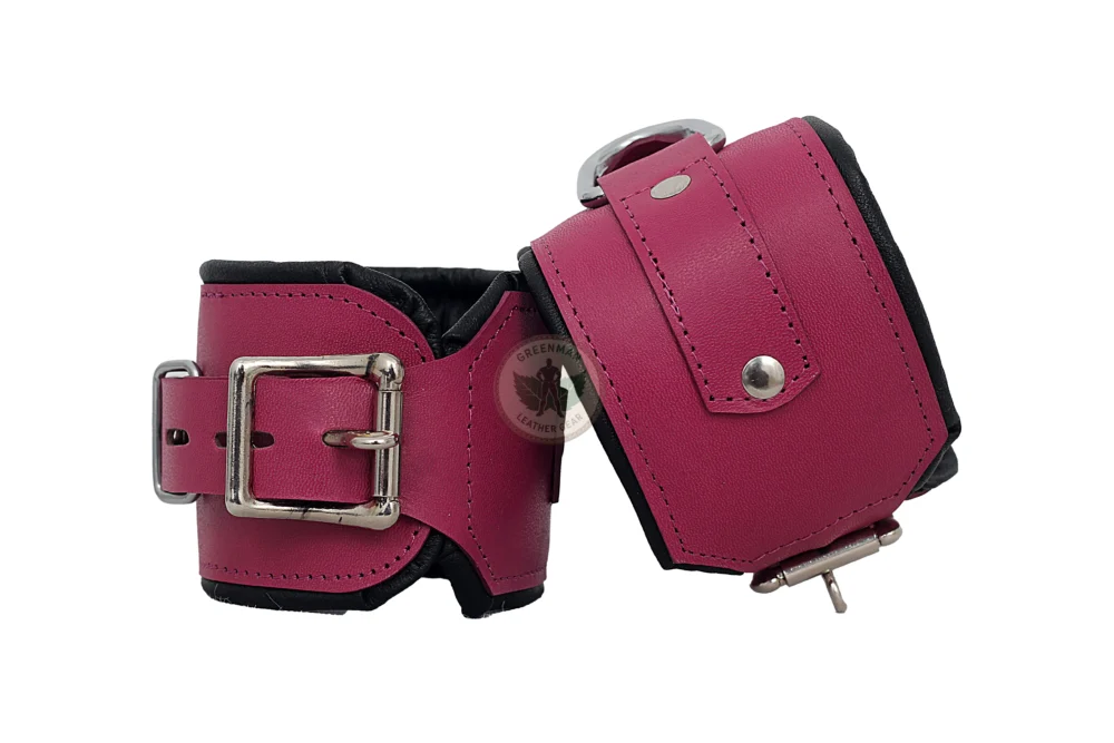 Leather Handcuffs, Leather ankle cuffs, leather BDSM handcuffs