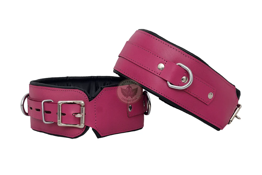 Leather Handcuffs, Leather ankle cuffs, leather BDSM handcuffs