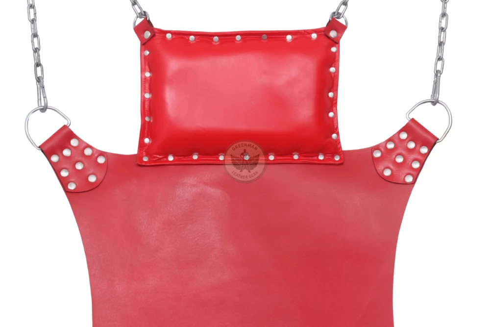 Leather BDSM Swing with Pillow, Leather sling, Leather sex sling, leather bondage sling, leather BDSM sling