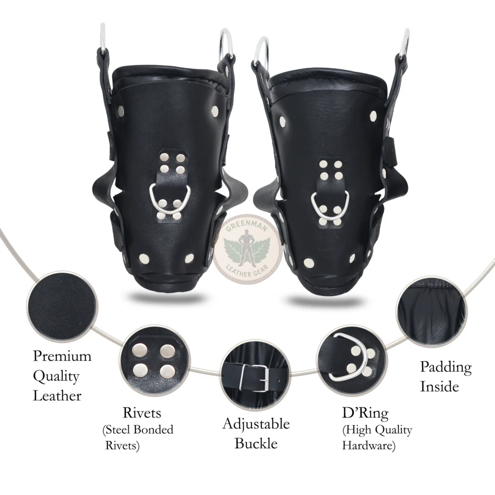 Leather Ankle Cuffs , BDSM Ankle cuffs, Suspension Ankle Cuffs