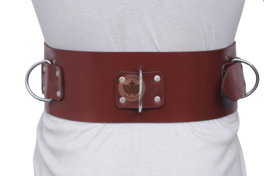 Leather waist Belt, Leather Bondage Belt, Leather weight Belt
