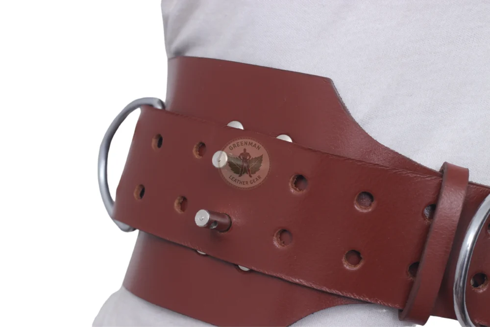 Leather waist Belt, Leather Bondage Belt, Leather weight Belt