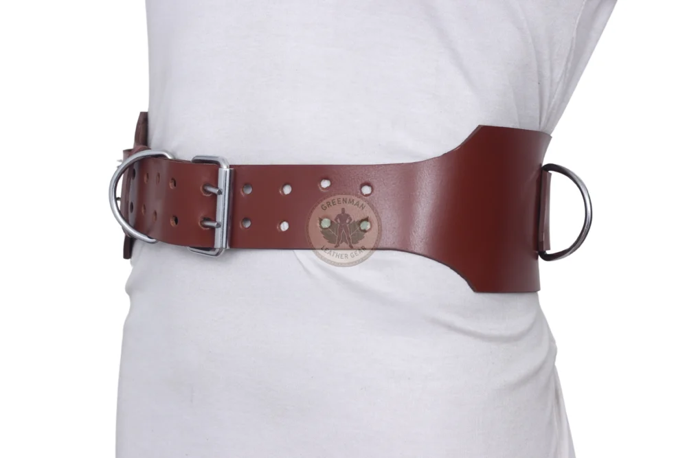 Leather waist Belt, Leather Bondage Belt, Leather weight Belt