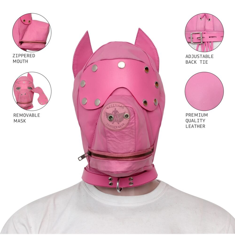 Leather Restraint Muzzle, Leather Muzzle Gag, Leather BDSM Gag