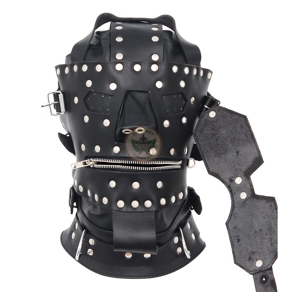 Leather Restraint Muzzle, Leather Muzzle Gag, Leather BDSM Gag