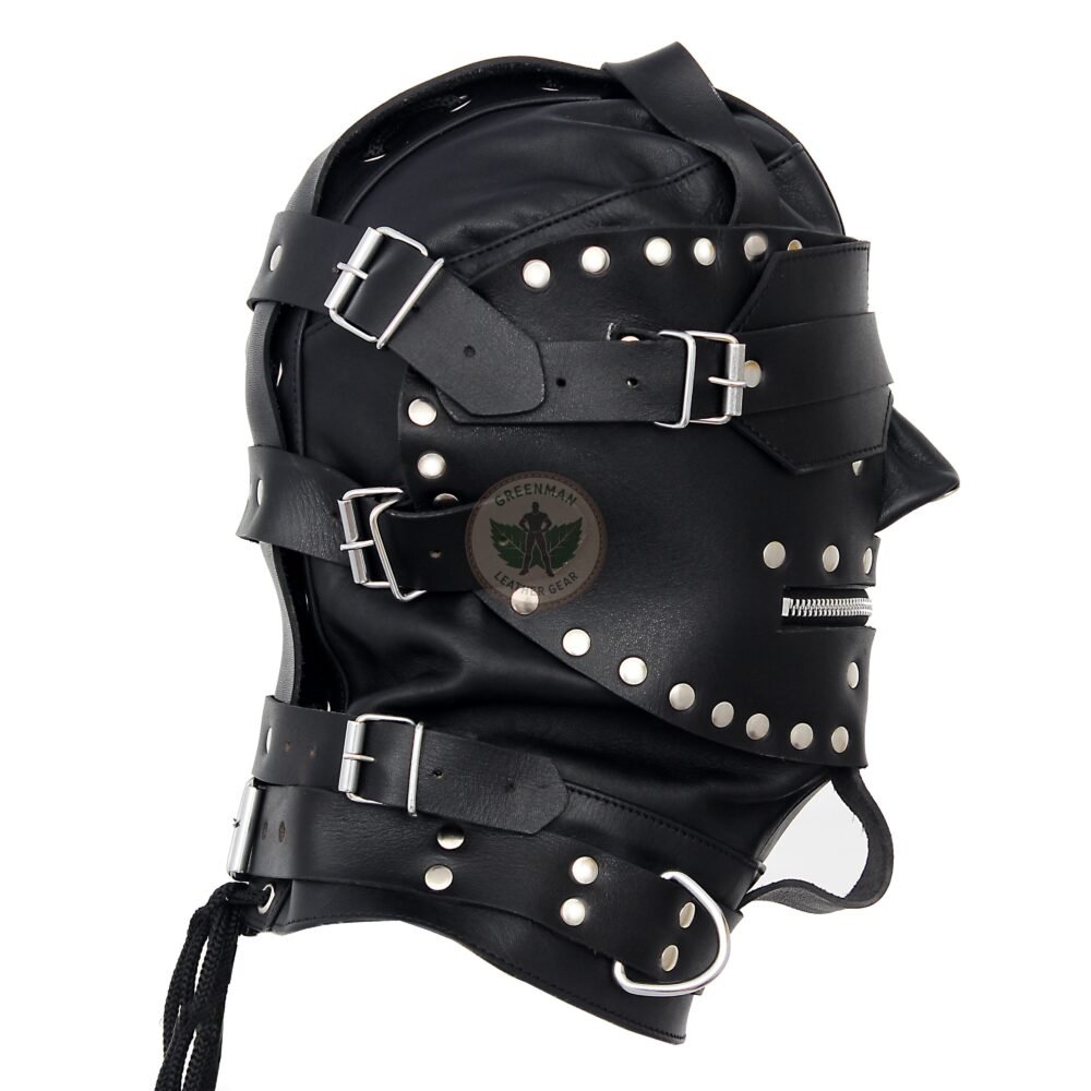 Leather Restraint Muzzle, Leather Muzzle Gag, Leather BDSM Gag