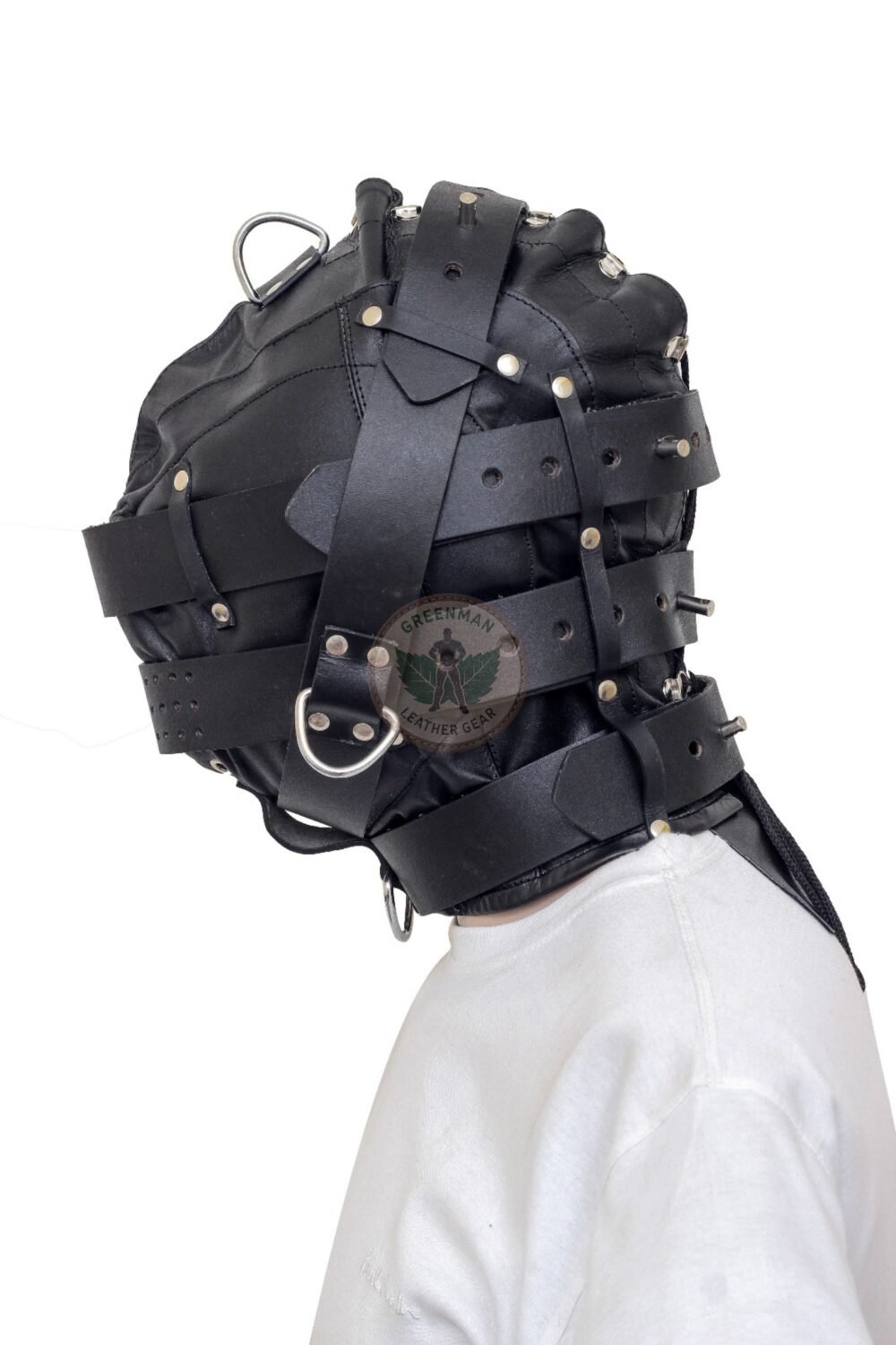 Leather Restraint Muzzle, Leather Muzzle Gag, Leather BDSM Gag