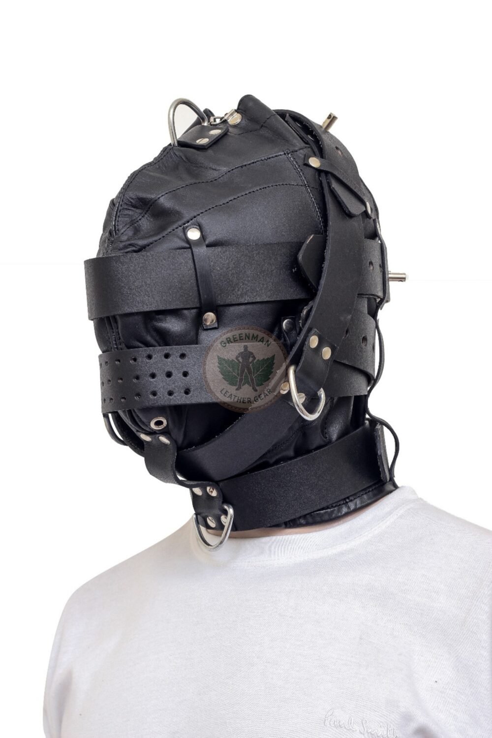 Leather Restraint Muzzle, Leather Muzzle Gag, Leather BDSM Gag