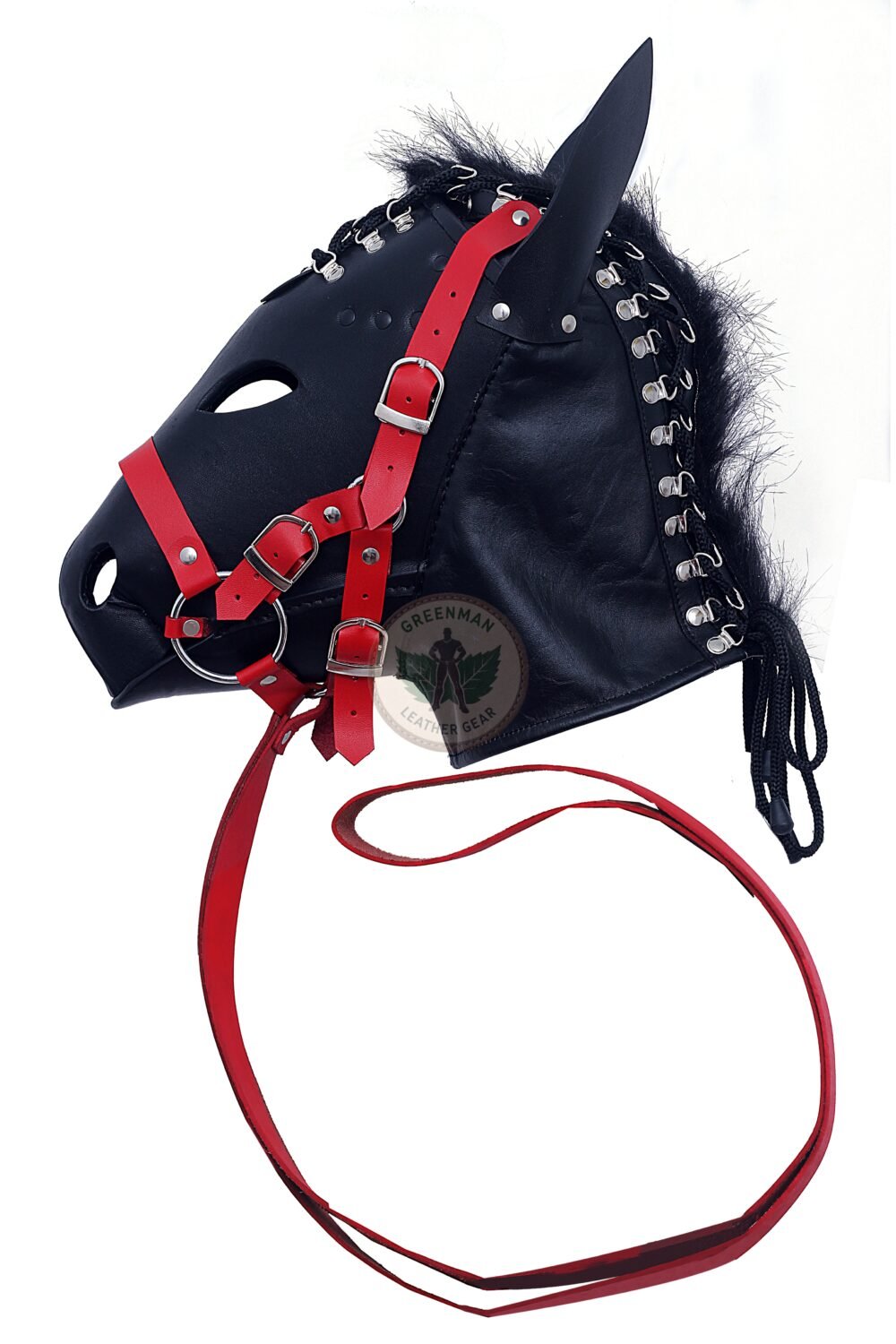 Leather Restraint Muzzle, Leather Muzzle Gag, Leather BDSM Gag