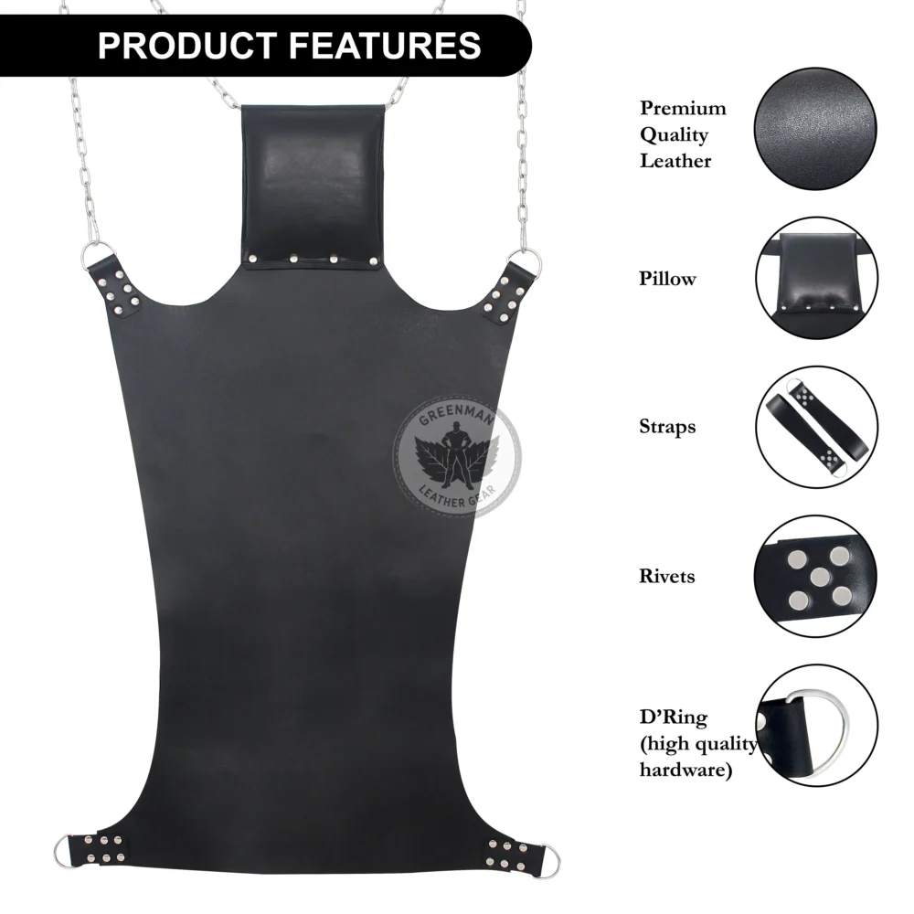 Leather sling, Leather sex sling, leather bondage sling, leather BDSM sling