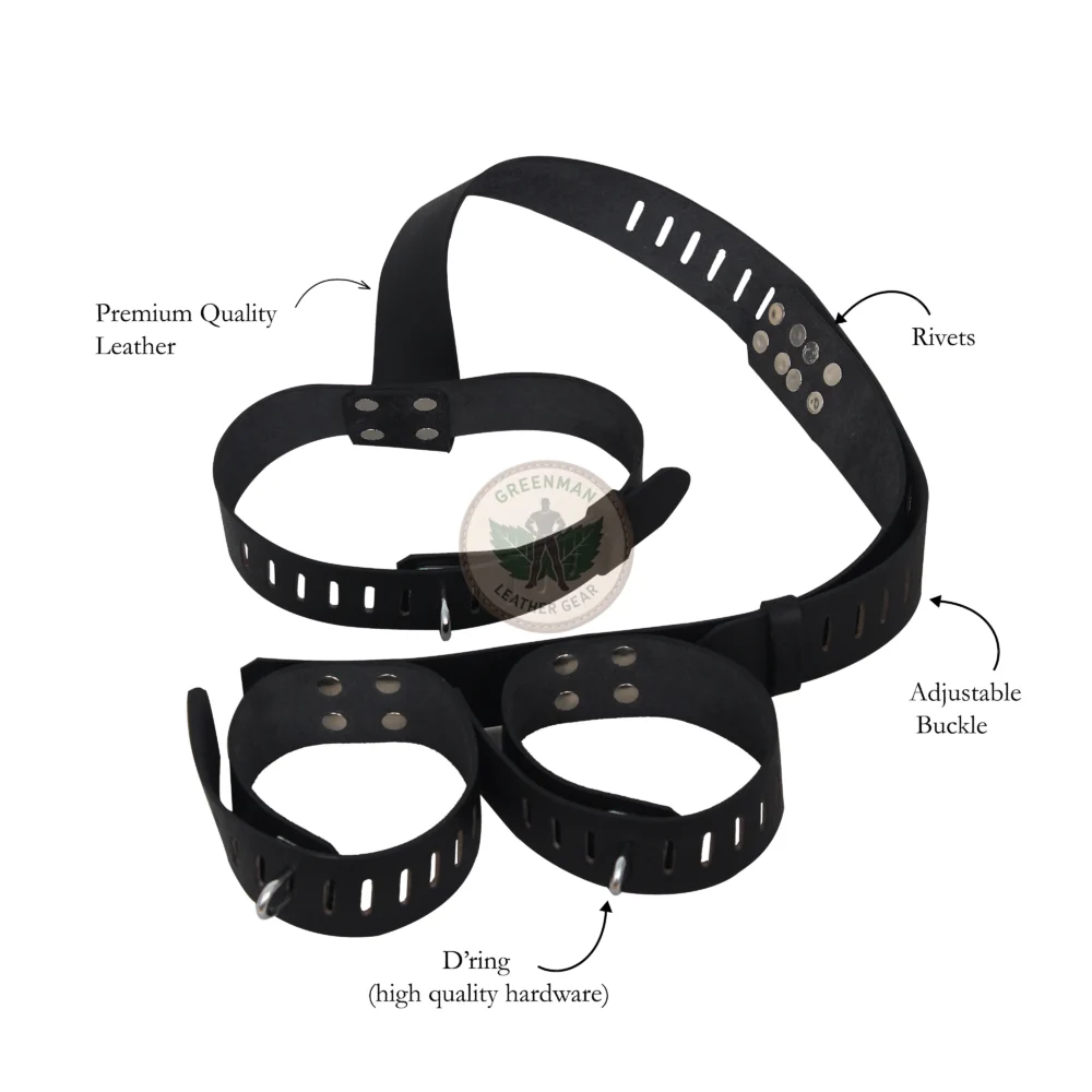 Leather Handcuffs, Wrist cuffs, Leather wrist cuffs, leather BDSM wrist cuffs