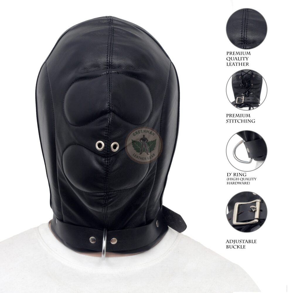 Leather Restraint Muzzle, Leather Muzzle Gag, Leather BDSM Gag