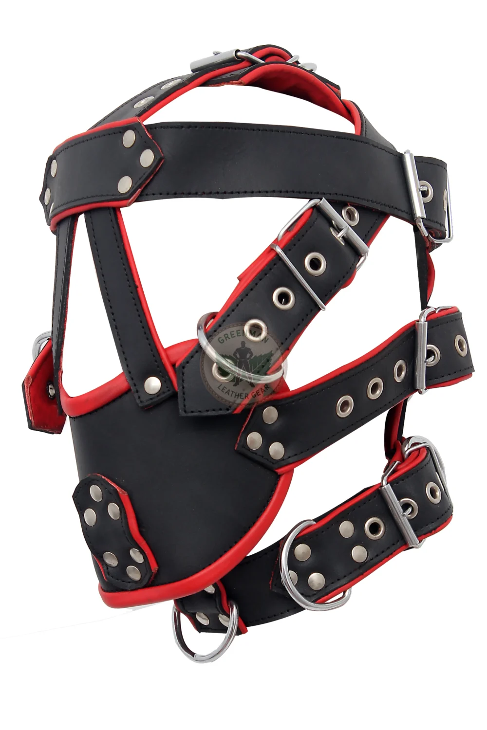 Leather Restraint Muzzle, Leather Muzzle Gag, Leather BDSM Gag