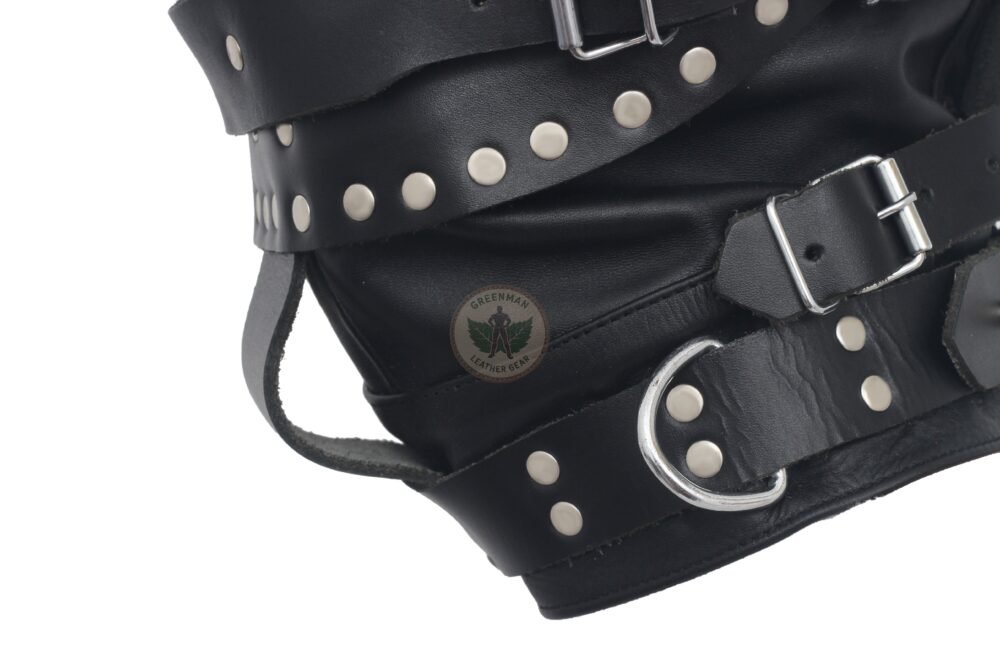 Leather Restraint Muzzle, Leather Muzzle Gag, Leather BDSM Gag