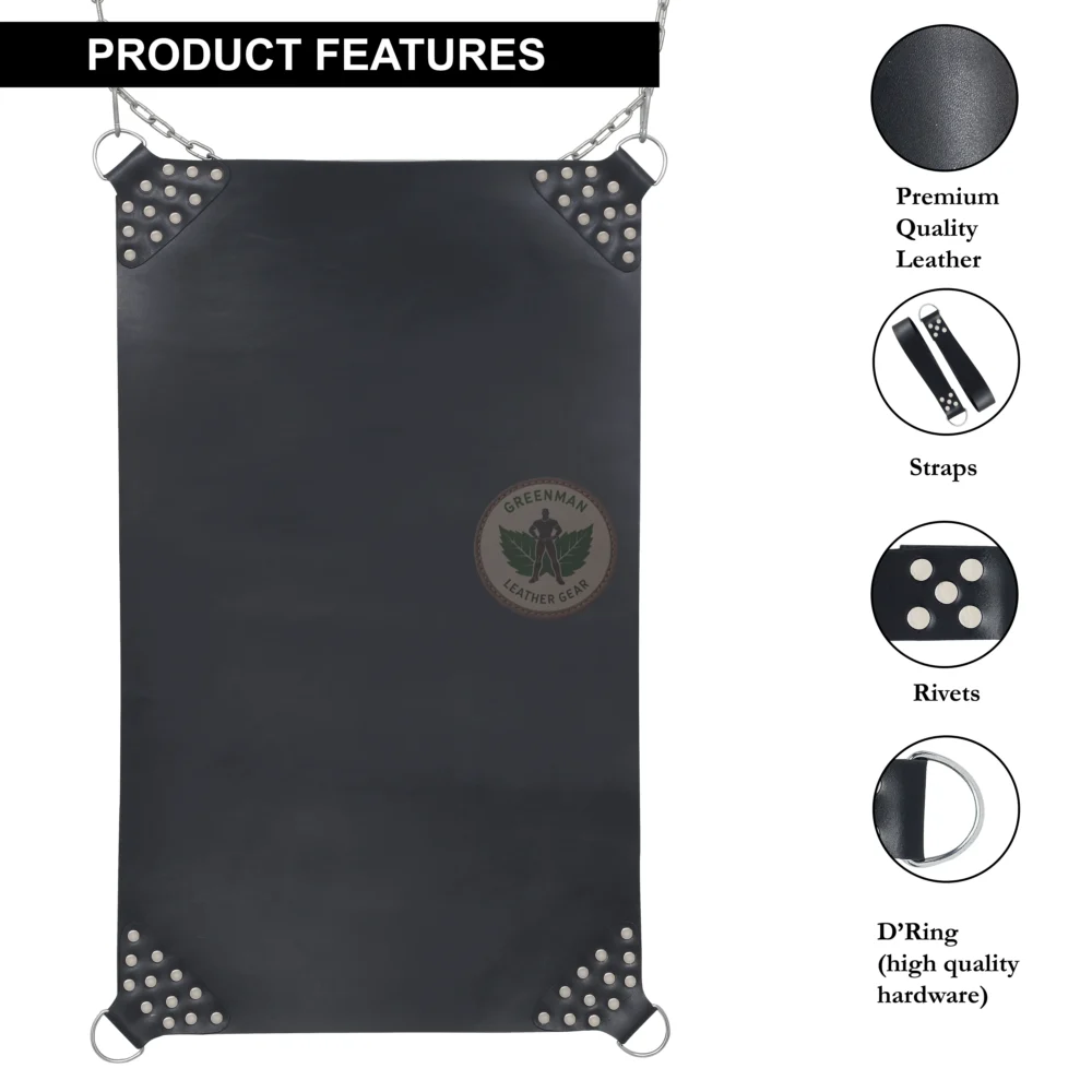 Leather BDSM Swing with Pillow, Leather sling, Leather sex sling, leather bondage sling, leather BDSM sling